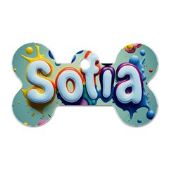 Sofia Dog Tag Bone (two Sides) by 1212