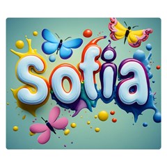 Sofia Two Sides Premium Plush Fleece Blanket (small) by 1212