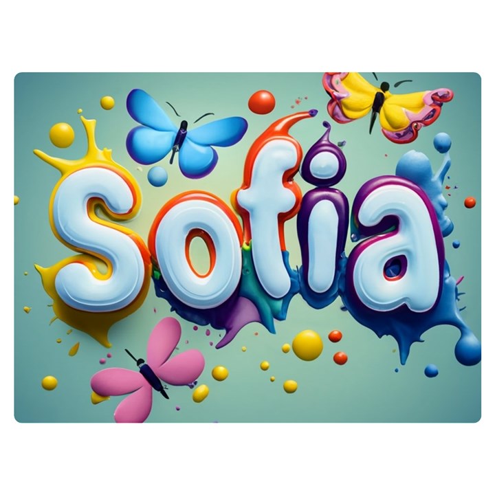 Sofia Two Sides Premium Plush Fleece Blanket (Extra Small)