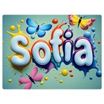 Sofia Two Sides Premium Plush Fleece Blanket (Extra Small) 40 x30  Blanket Back