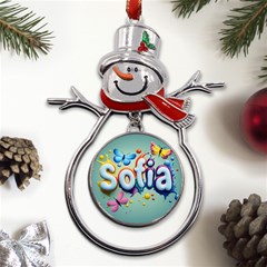 Sofia Metal Snowman Ornament