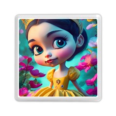 Beautiful Flowers With Cartoon Memory Card Reader (square) by 1212