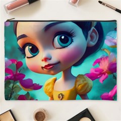 Beautiful Flowers With Cartoon Cosmetic Bag (xxxl) by 1212