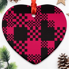 Cube Square Block Shape Creative Heart Ornament (two Sides) by Amaryn4rt