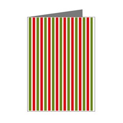 Pattern Background Red White Green Mini Greeting Card by Amaryn4rt