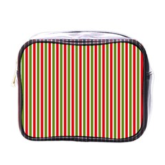 Pattern Background Red White Green Mini Toiletries Bag (one Side) by Amaryn4rt