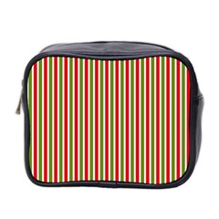 Pattern Background Red White Green Mini Toiletries Bag (two Sides) by Amaryn4rt