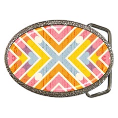 Line Pattern Cross Print Repeat Belt Buckles by Amaryn4rt