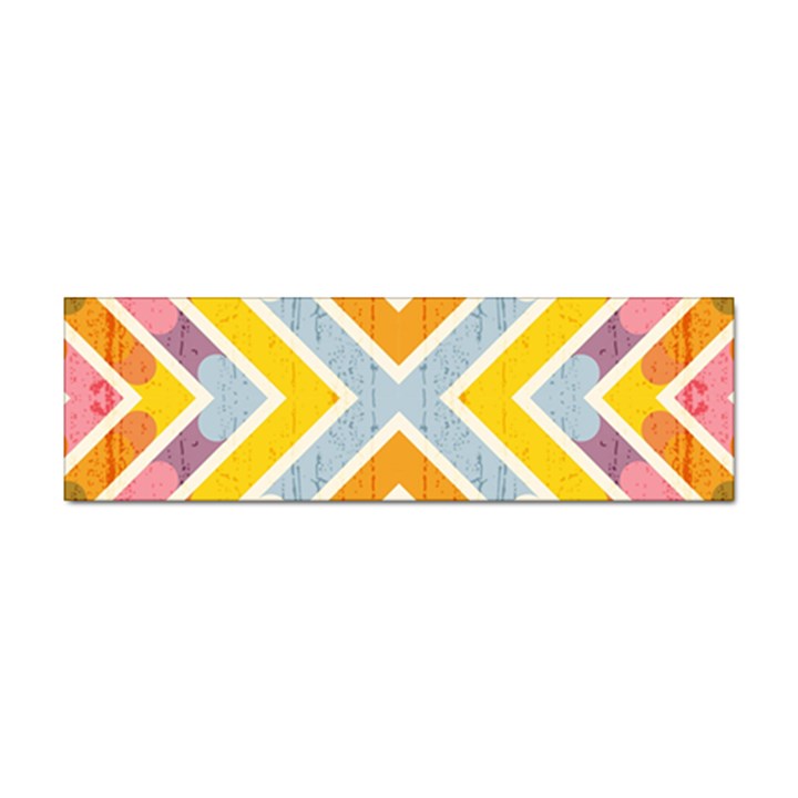 Line Pattern Cross Print Repeat Sticker (Bumper)