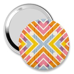 Line Pattern Cross Print Repeat 3  Handbag Mirrors by Amaryn4rt