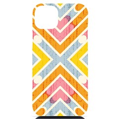 Line Pattern Cross Print Repeat Iphone 14 Plus Black Uv Print Case by Amaryn4rt