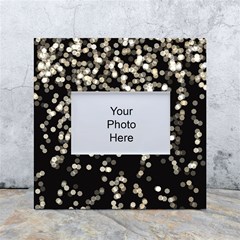 Christmas Bokeh Lights Background White Box Photo Frame 4  X 6  by Amaryn4rt