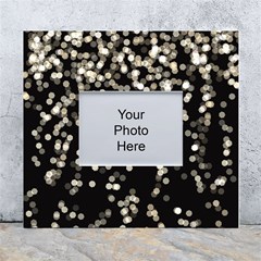 Christmas Bokeh Lights Background White Wall Photo Frame 5  X 7  by Amaryn4rt