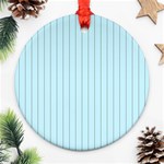 Stripes Striped Turquoise Ornament (Round) Front