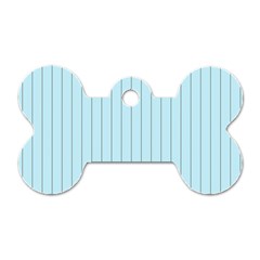 Stripes Striped Turquoise Dog Tag Bone (one Side) by Amaryn4rt