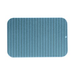 Stripes Striped Turquoise Open Lid Metal Box (silver)   by Amaryn4rt