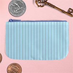 Stripes Striped Turquoise Large Coin Purse by Amaryn4rt