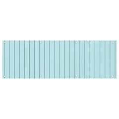 Stripes Striped Turquoise Banner And Sign 9  X 3  by Amaryn4rt