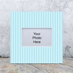 Stripes Striped Turquoise White Box Photo Frame 4  X 6  by Amaryn4rt