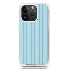 Stripes Striped Turquoise Iphone 14 Pro Tpu Uv Print Case by Amaryn4rt