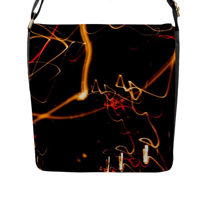 Abstract Flap Closure Messenger Bag (L)