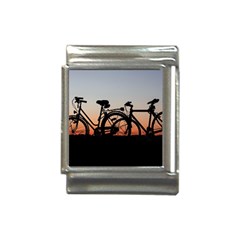 Bicycles Wheel Sunset Love Romance Italian Charm (13mm) by Amaryn4rt