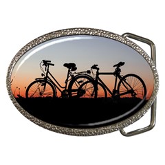 Bicycles Wheel Sunset Love Romance Belt Buckles by Amaryn4rt