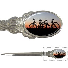 Bicycles Wheel Sunset Love Romance Letter Opener by Amaryn4rt