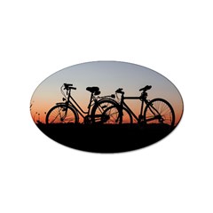 Bicycles Wheel Sunset Love Romance Sticker Oval (10 Pack) by Amaryn4rt