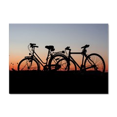 Bicycles Wheel Sunset Love Romance Sticker A4 (10 Pack) by Amaryn4rt