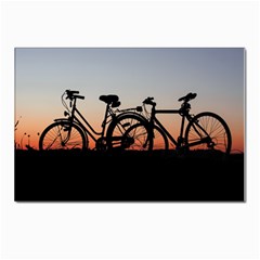 Bicycles Wheel Sunset Love Romance Postcard 4 x 6  (pkg Of 10) by Amaryn4rt