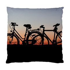 Bicycles Wheel Sunset Love Romance Standard Cushion Case (two Sides) by Amaryn4rt