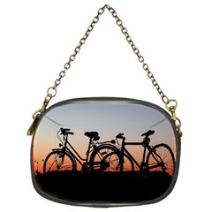 Bicycles Wheel Sunset Love Romance Chain Purse (two Sides) by Amaryn4rt