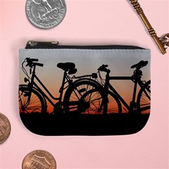 Bicycles Wheel Sunset Love Romance Mini Coin Purse by Amaryn4rt