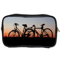 Bicycles Wheel Sunset Love Romance Toiletries Bag (one Side) by Amaryn4rt