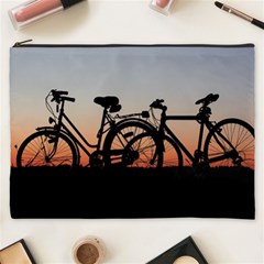 Bicycles Wheel Sunset Love Romance Cosmetic Bag (xxxl) by Amaryn4rt