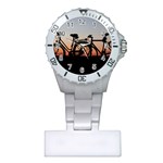 Bicycles Wheel Sunset Love Romance Plastic Nurses Watch Front