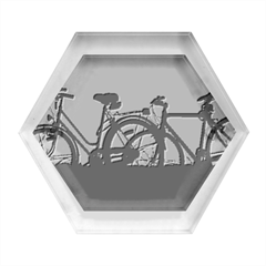 Bicycles Wheel Sunset Love Romance Hexagon Wood Jewelry Box by Amaryn4rt