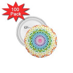 Mandala Pattern Rainbow Pride 1 75  Buttons (100 Pack)  by Vaneshop