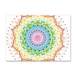 Mandala Pattern Rainbow Pride Sticker A4 (100 pack) Front