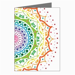 Mandala Pattern Rainbow Pride Greeting Cards (pkg Of 8)