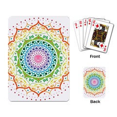 Mandala Pattern Rainbow Pride Playing Cards Single Design (rectangle)