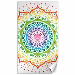 Mandala Pattern Rainbow Pride Canvas 40  X 72  by Vaneshop