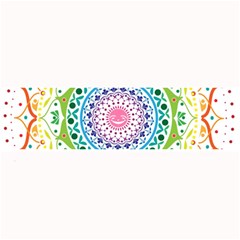 Mandala Pattern Rainbow Pride Large Bar Mat by Vaneshop