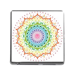 Mandala Pattern Rainbow Pride Memory Card Reader (square 5 Slot) by Vaneshop