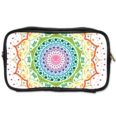 Mandala Pattern Rainbow Pride Toiletries Bag (one Side)