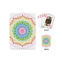 Mandala Pattern Rainbow Pride Playing Cards Single Design (mini)