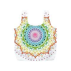 Mandala Pattern Rainbow Pride Full Print Recycle Bag (s) by Vaneshop