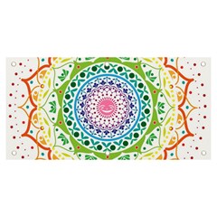 Mandala Pattern Rainbow Pride Banner And Sign 6  X 3  by Vaneshop