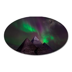 Fantasy Pyramid Mystic Space Aurora Oval Magnet